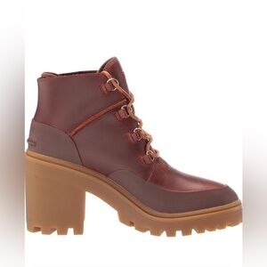 Nib Sperry Pretty Tough Tan High Heeled Ankle Booties Waterproof Leather